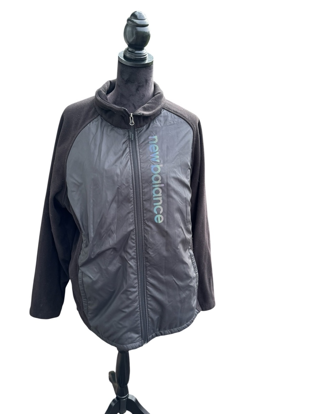 New‎ Balance Black and Charcoal Full-Zip Athletic Jacket